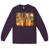 Plum fall brushstrokes Long Sleeve Tee - BarkalooDesign