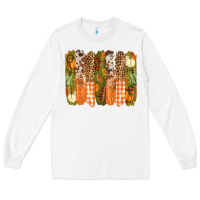 White fall brushstrokes Long Sleeve Tee - BarkalooDesign