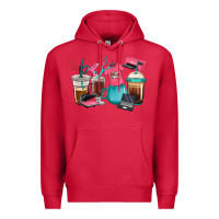 Cardinal crafting coffee cups Premium Hoodie - RanaPortraitStore