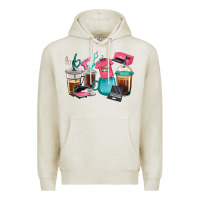 Oatmeal Heather crafting coffee cups Premium Hoodie - RanaPortraitStore