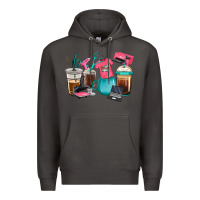 Smoke crafting coffee cups Premium Hoodie - RanaPortraitStore