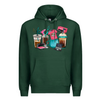 Sports Green crafting coffee cups Premium Hoodie - RanaPortraitStore
