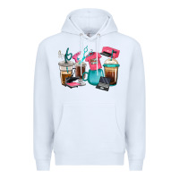 White crafting coffee cups Premium Hoodie - RanaPortraitStore