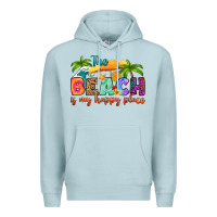 Blue Mist the beach is my happy place Premium Hoodie - RanaPortraitStore
