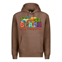 Chestnut the beach is my happy place Premium Hoodie - RanaPortraitStore