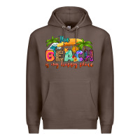 Coffee the beach is my happy place Premium Hoodie - RanaPortraitStore
