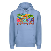 Colony Blue the beach is my happy place Premium Hoodie - RanaPortraitStore