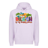 Lilac the beach is my happy place Premium Hoodie - RanaPortraitStore