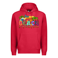 Cardinal the beach is my happy place Premium Hoodie - RanaPortraitStore