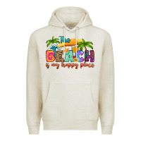 Oatmeal Heather the beach is my happy place Premium Hoodie - RanaPortraitStore