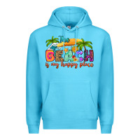 Ocean Blue the beach is my happy place Premium Hoodie - RanaPortraitStore