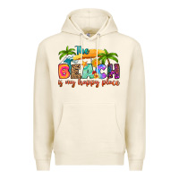 Tofu the beach is my happy place Premium Hoodie - RanaPortraitStore