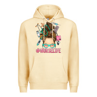 Pina Colada messy bun nurse life Premium Hoodie - RanaPortraitStore
