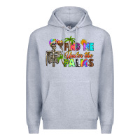 Heather Grey find me under the palms Premium Hoodie - RanaPortraitStore