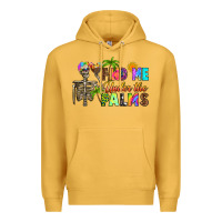 Mustard find me under the palms Premium Hoodie - RanaPortraitStore