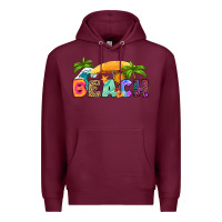 Burgundy beach Premium Hoodie - RanaPortraitStore