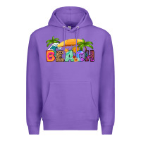 Purple beach Premium Hoodie - RanaPortraitStore