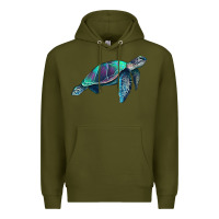 Army Green turtle Premium Hoodie - RanaPortraitStore