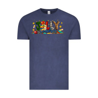 Vintage Denim Christmas Jolly Teacher Vintage Tee - Artiststas