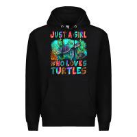 Black just a girl who loves turtles Premium Hoodie - RanaPortraitStore