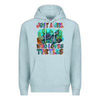 Blue Mist just a girl who loves turtles Premium Hoodie - RanaPortraitStore