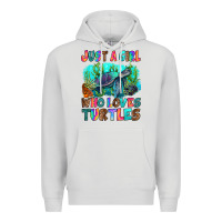 Dove Grey just a girl who loves turtles Premium Hoodie - RanaPortraitStore
