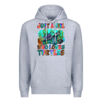 Heather Grey just a girl who loves turtles Premium Hoodie - RanaPortraitStore