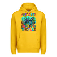 Lemon just a girl who loves turtles Premium Hoodie - RanaPortraitStore