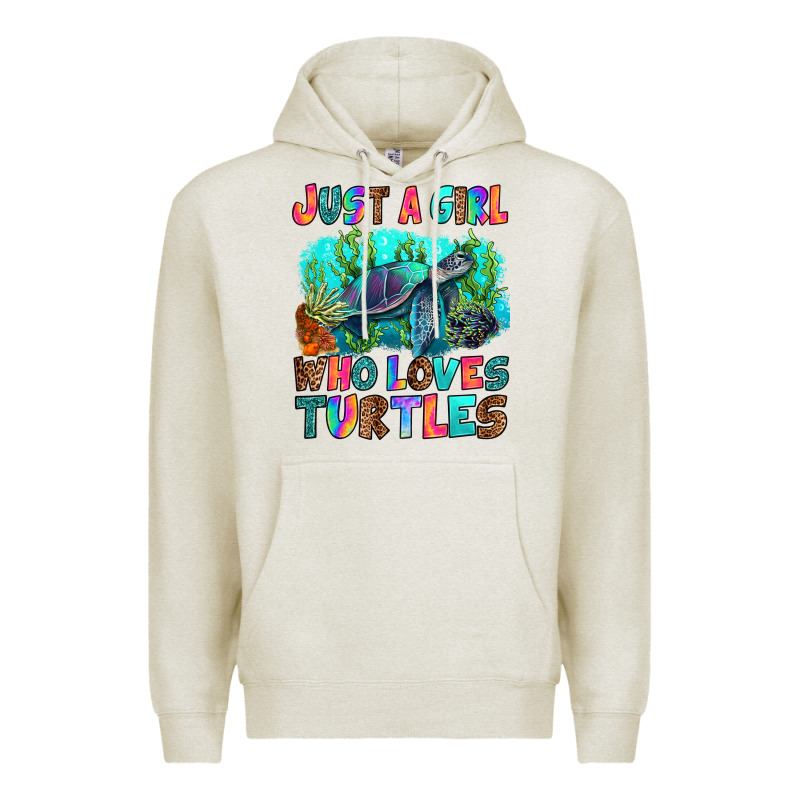 Just A Girl Who Loves Turtles Premium Hoodie by RanaPortraitStore | Teevron
