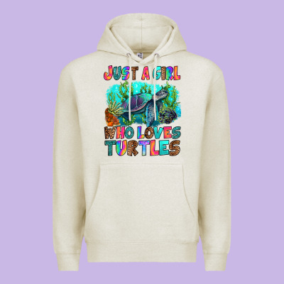 Premium Hoodie just a girl who loves turtles