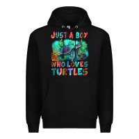 Black just a boy who loves turtles Premium Hoodie - RanaPortraitStore