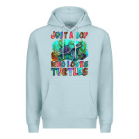 Blue Mist just a boy who loves turtles Premium Hoodie - RanaPortraitStore