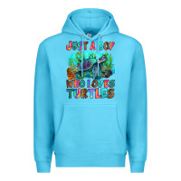 Ocean Blue just a boy who loves turtles Premium Hoodie - RanaPortraitStore