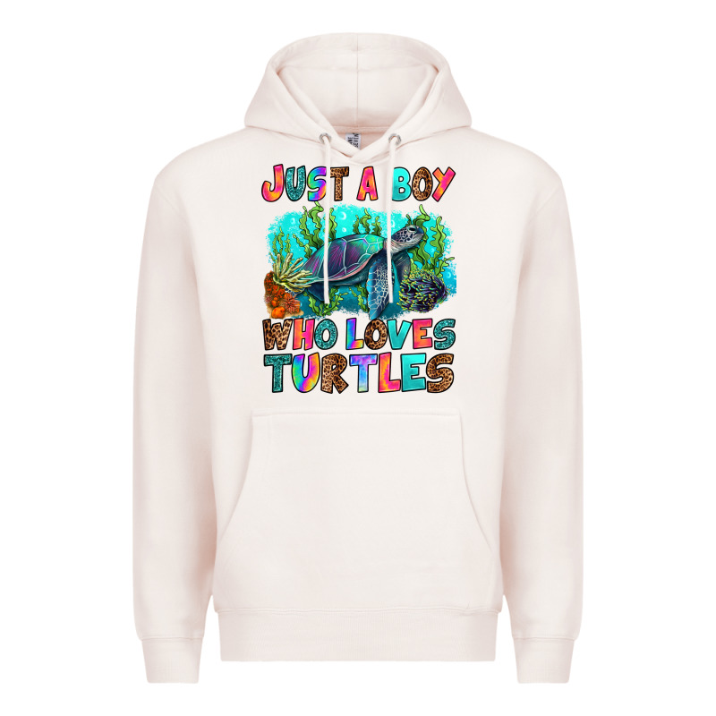 Just A Boy Who Loves Turtles Premium Hoodie by RanaPortraitStore | Teevron