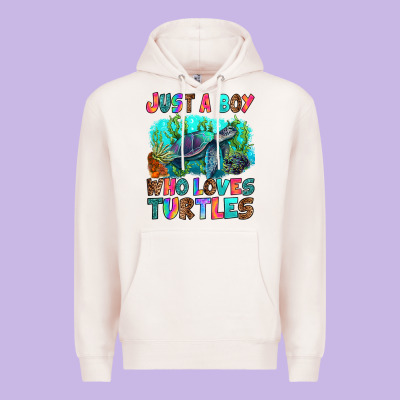 Premium Hoodie just a boy who loves turtles