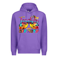 Purple teacher off duty Premium Hoodie - RanaPortraitStore