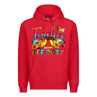 Red teacher off duty Premium Hoodie - RanaPortraitStore