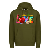 Army Green love teacher summer Premium Hoodie - RanaPortraitStore