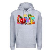 Heather Grey love teacher summer Premium Hoodie - RanaPortraitStore
