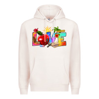 Pale Pink love teacher summer Premium Hoodie - RanaPortraitStore