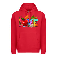 Red love teacher summer Premium Hoodie - RanaPortraitStore