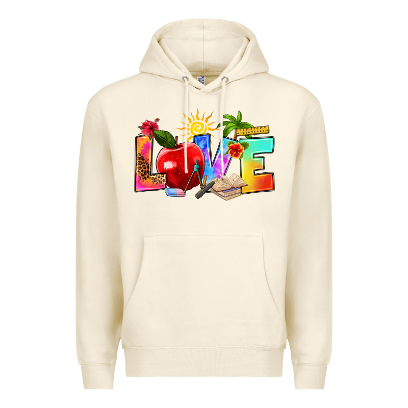 Love Teacher Summer Premium Hoodie by RanaPortraitStore | Teevron