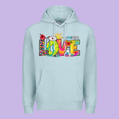 Premium Hoodie love nurse summer