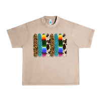 French Oak serape leopard tooled leather cowhide background Urban Heavy Tee - RanaPortraitStore