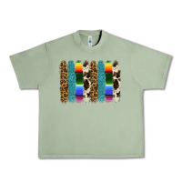 Oil Green serape leopard tooled leather cowhide background Urban Heavy Tee - RanaPortraitStore
