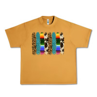 Peanut Butter serape leopard tooled leather cowhide background Urban Heavy Tee - RanaPortraitStore
