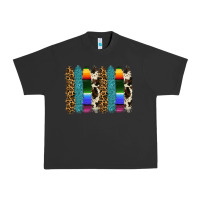 Pigment Black serape leopard tooled leather cowhide background Urban Heavy Tee - RanaPortraitStore