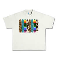 Pistachio serape leopard tooled leather cowhide background Urban Heavy Tee - RanaPortraitStore