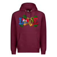 Burgundy love haitian republic Premium Hoodie - RanaPortraitStore