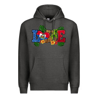 Charcoal Heather love haitian republic Premium Hoodie - RanaPortraitStore